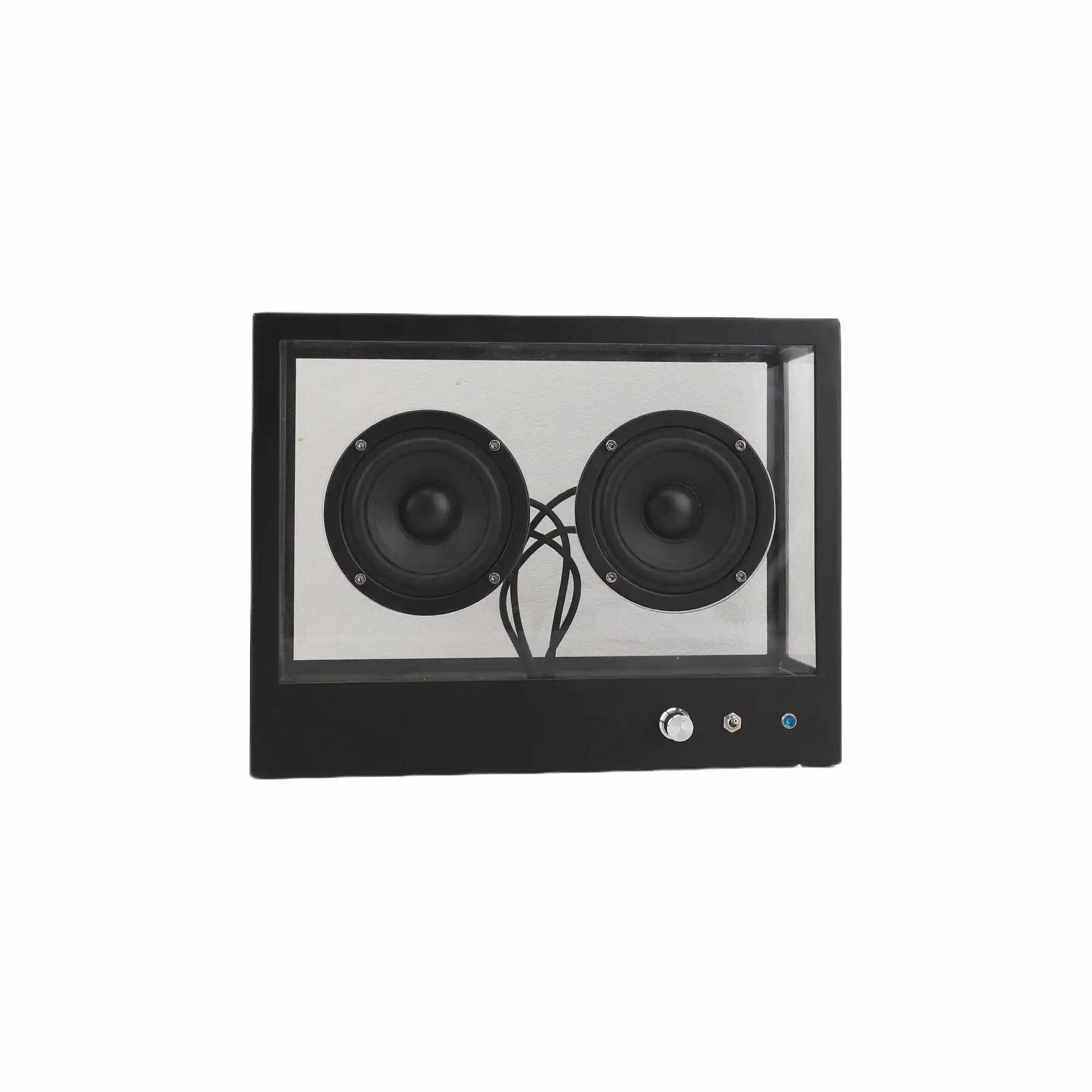 

Modern simple retro transparent subwoofer bluetooth audio desktop ornament living room bedroom hotel home decoration