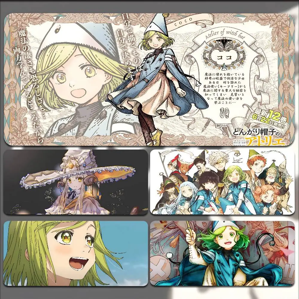 

1 шт., аниме, шляпа ведьмы, коврик для мыши A-Atelier, нескользящий, подходит для офисных компьютеров, ноутбуков, килимков для киберспорта, игрового стола, клавиатуры XXL