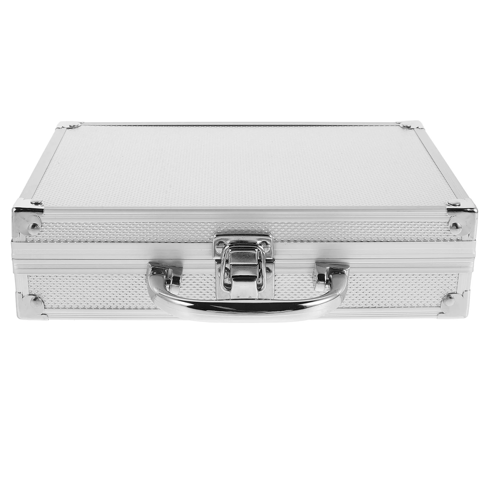 Case Flashlight Tool Box System Aluminum Briefcase Rechargeable Silver Alloy for Kids Toolbox