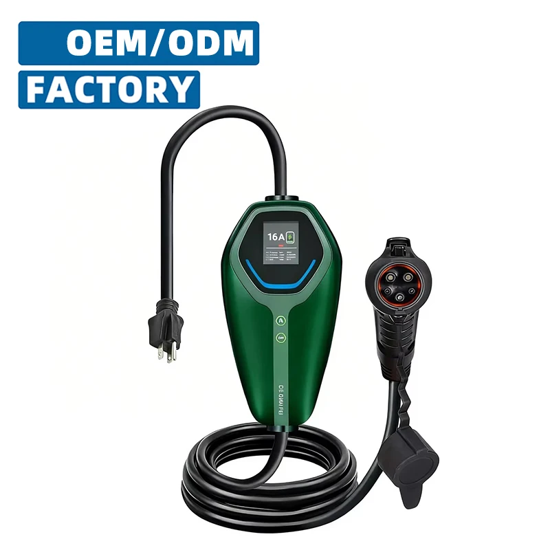 NewType1Type2 GB/T J1772  EV Charger 3.5KW Fast Home Emergency Charge for Car for Tesla  Condition  16A 32A