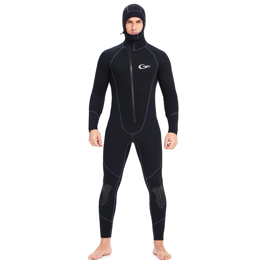 7MM Neoprene Adults Keep Warm Full Body Snorkeling WetSuit Hooded Scuba Surfing UnderWater Hunting Swim Spearfishing Diving Suit