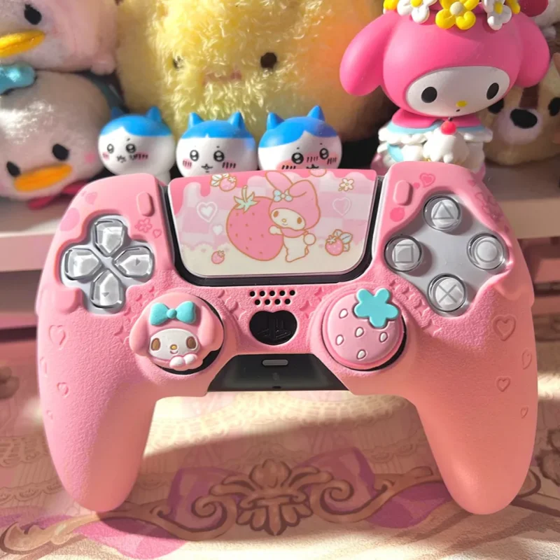 Hot Kawaii Sanrio Cinnamoroll Kuromi Pochacco Cartoon Ps5 Ns Pro Switch Pro Gamepad Protective Case Anti-Fall Digital Peripheral