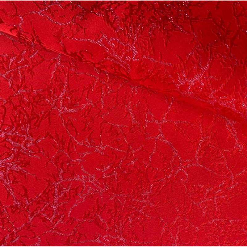 

Яркая линия, модная жаккардовая пряжа, окрашенная ткань для одежды, пальто, свадебное платье, дизайнерская ручная работа, материал для шитья своими руками, ткань