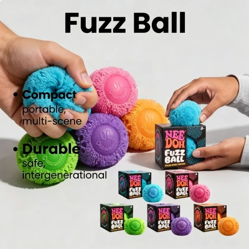 

Nee Doh Fuzz Ball Series Desktop decompress Ornament Stress Relief Toys blind box for Under Pressure Fun Soft Stress Ball gifts