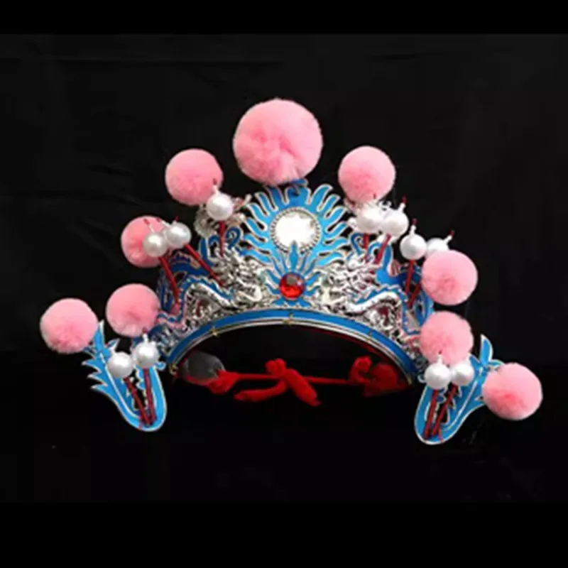 Vintage Wedding Bride Bridegroom Hats For Adults Beijing Opera Hats Chinese Traditional Dance Performance Headwear Festival Prop