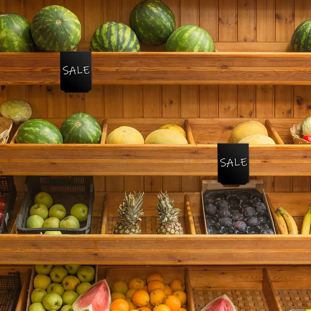 

10pcs Holder Clip On Plastic Hanging Bin Clips For Pantry Organization Storage Tags Removable Diy Chalkboard Labels