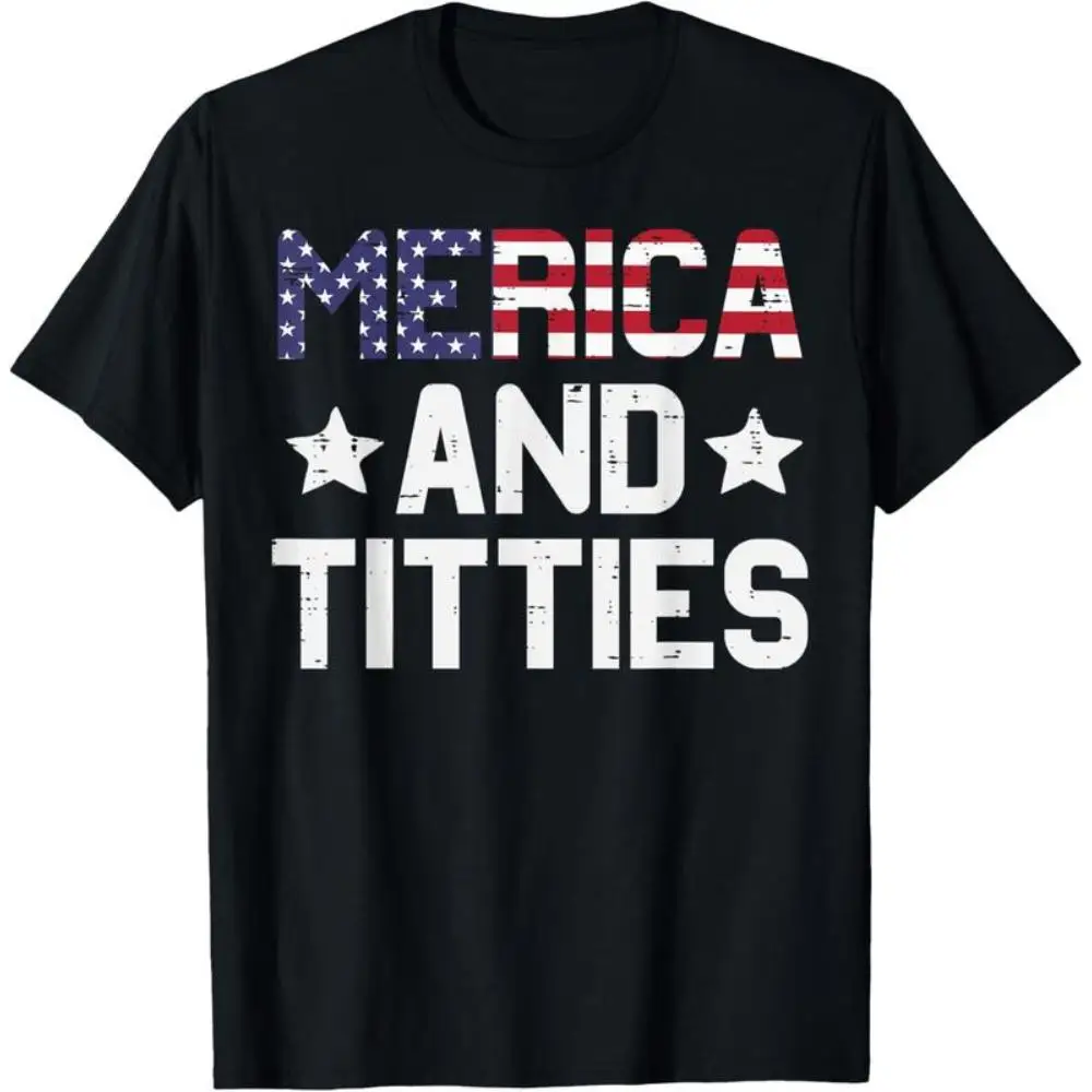 

100% Cotton 4th Of July Merica And Funny Patriotic Adult Humor Women Men T-Shirt