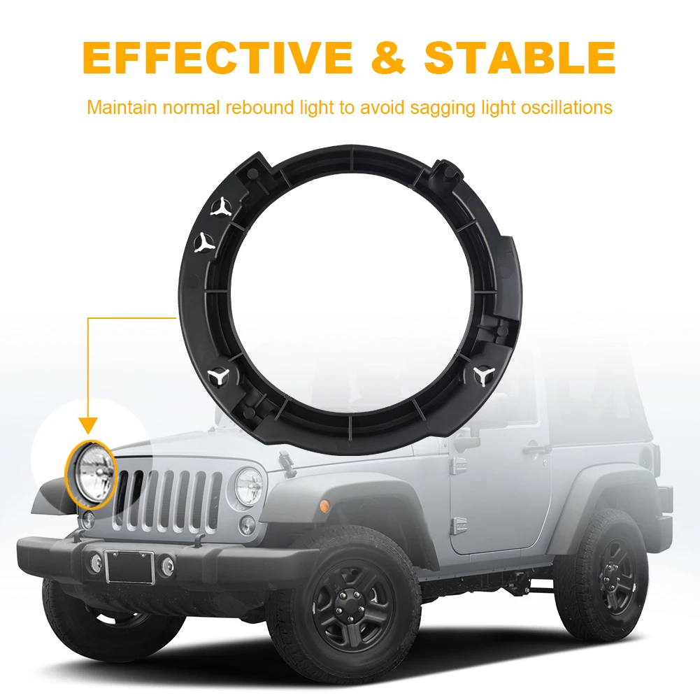 

Круглый Монтажный кронштейн для фар Jeep Wrangler JK 2007-2017, 7 дюймов, кольцевой держатель для фар, кронштейны для ламп, 2 шт.