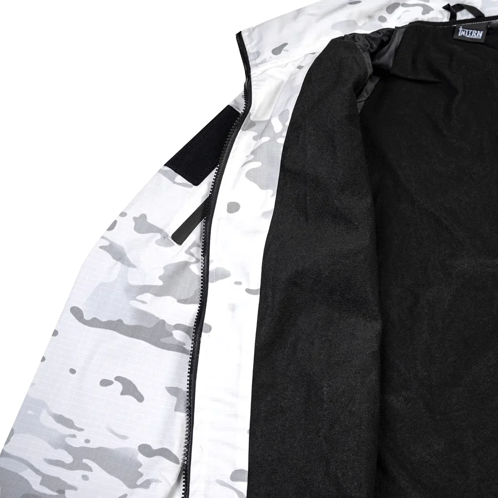 Polyester Cotton MCAP Snow Camouflage White Coat Outdoor Commuting Spring And Autumn Men And Women Tactical Top