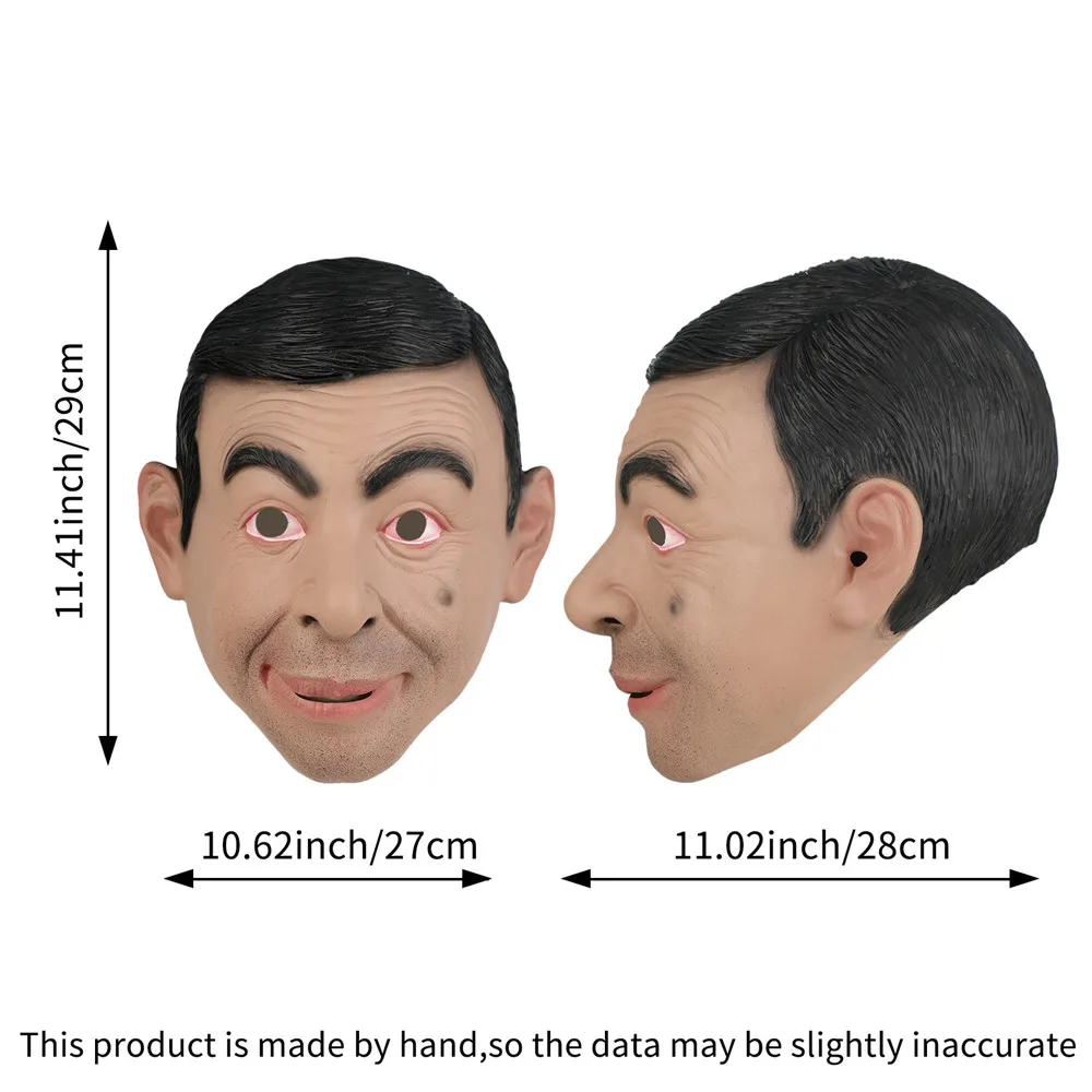Realistische Halloween-Latex-Gesichtsmaske für Männer – Lustige Gesichtsmaske für visuelle Streiche – Detail 1