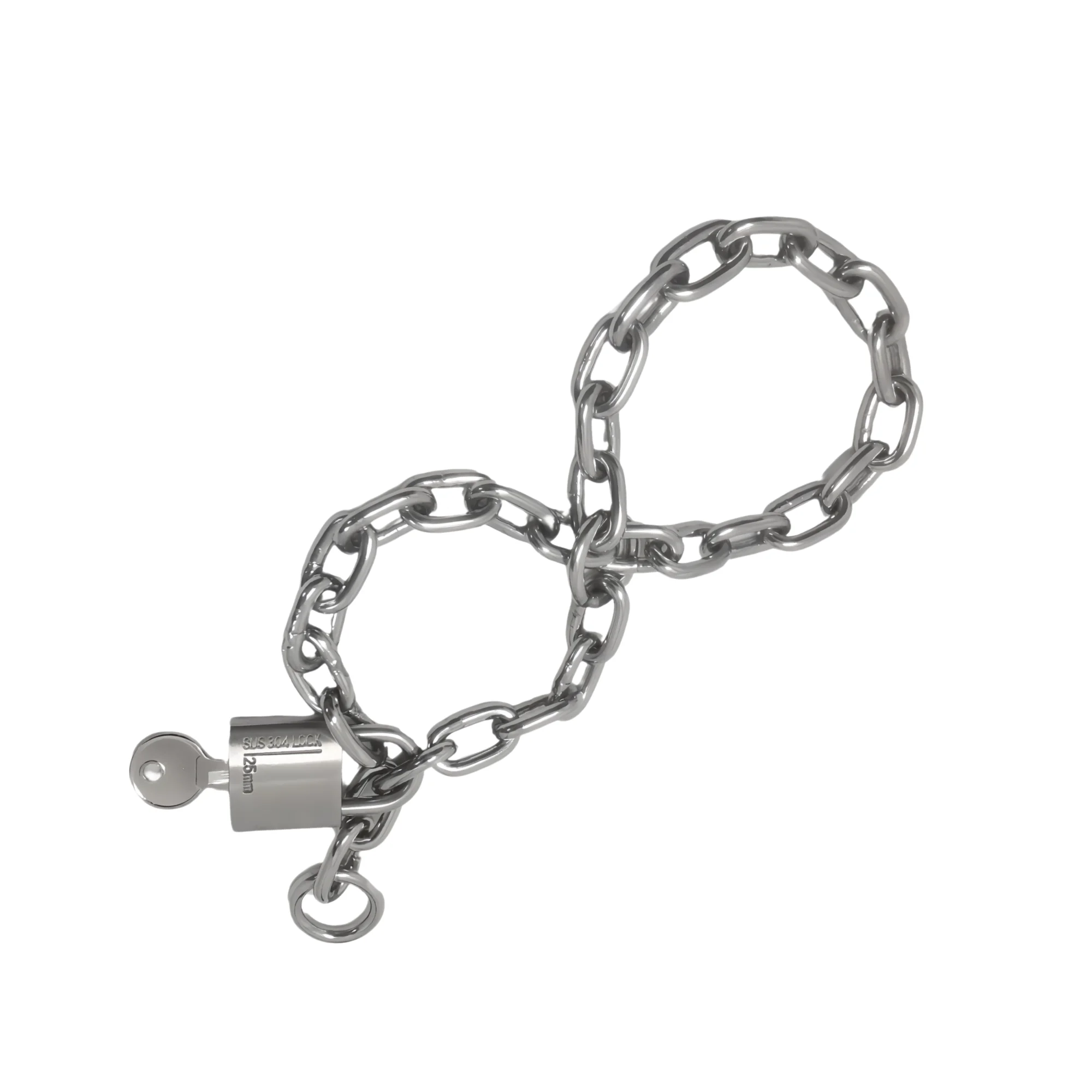 50cm stainless steel hand ankle restraints chain Ankelets  bracelets lock Chain