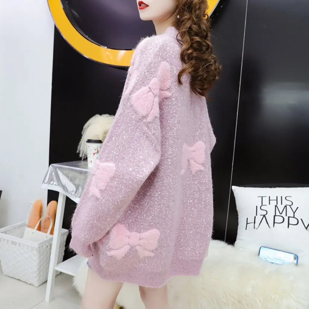 

Women's Pullover Sweater Autumn Winter New Style Loose Top Western Knitted Shirt Fairy Fresh Design Comfortable Bottoming