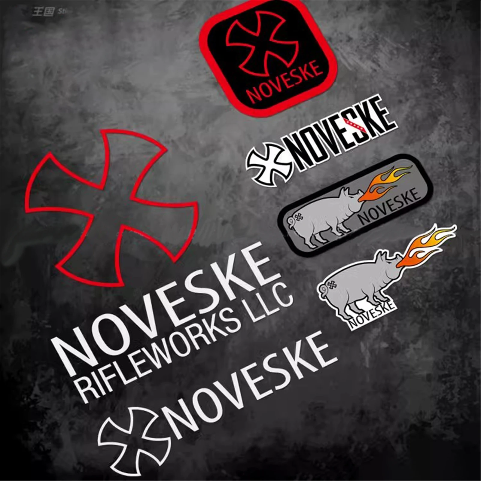 Car Stickers Vinyl Tape Suitable for Noveske Spitfire Pig Military Standard Applique Vehicle Applique Truck Auto Window Decals