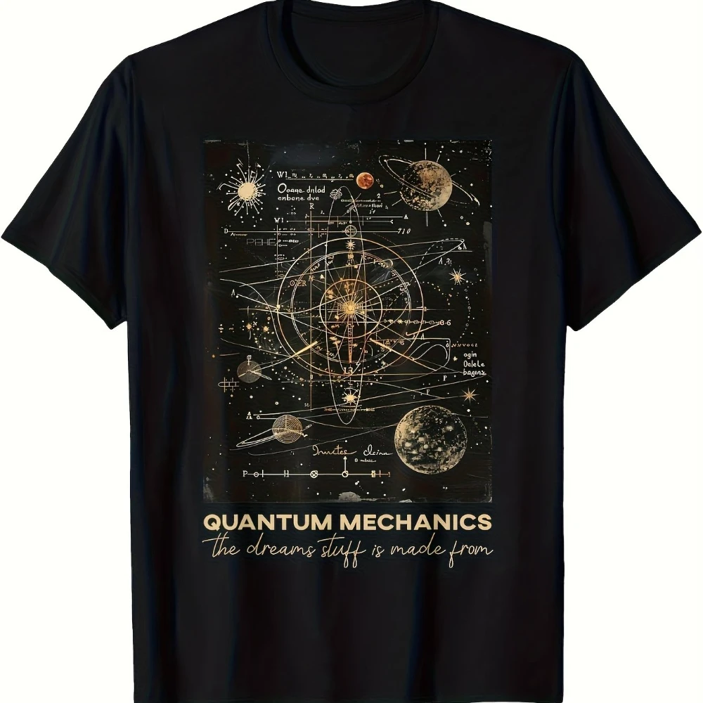 Men'S Quantum Mechanics T-Shirt- Featuring Science-Themed Physics Such As The Schrodinger Equation Men's T-shirts for Summer