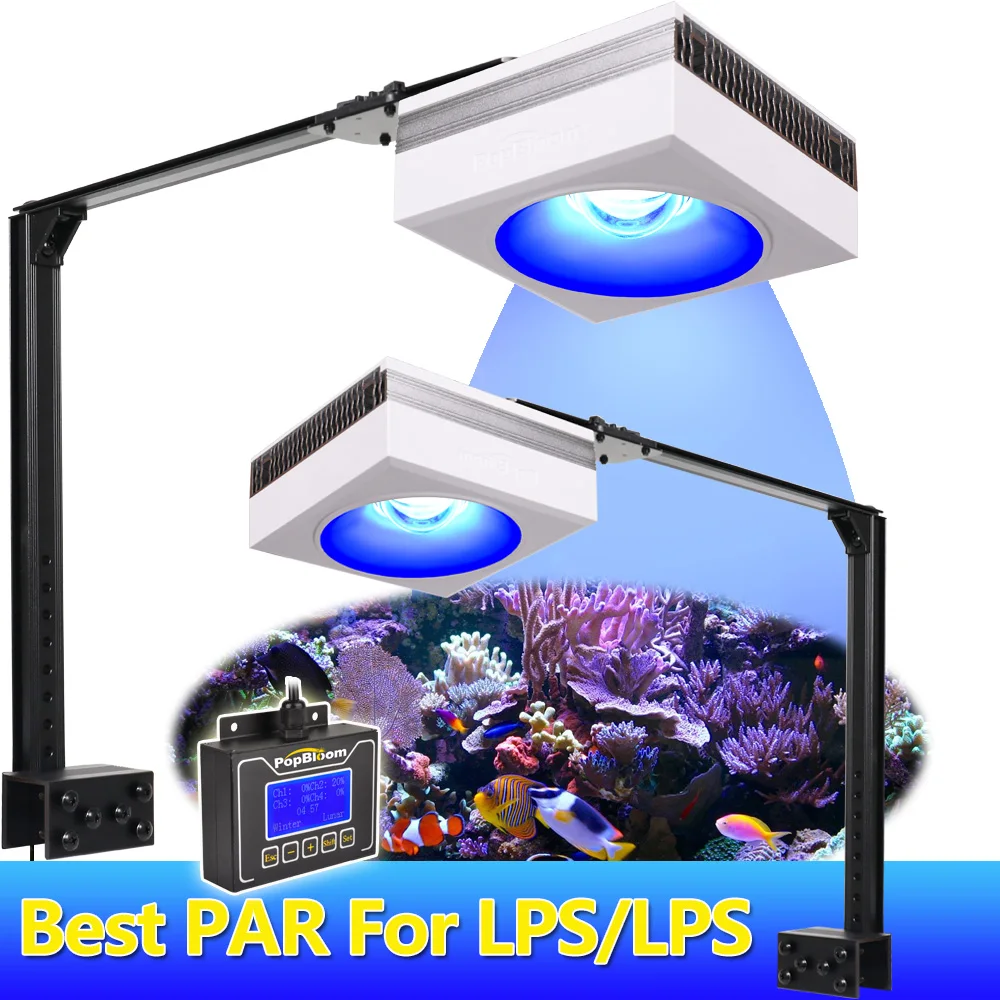 PopBloom RS90 Aquarium Reef Light,Smart Program Marine Led Aquarium Lamp For 80-120cm Marine Coral Reef Aquarium Fish Tank Light