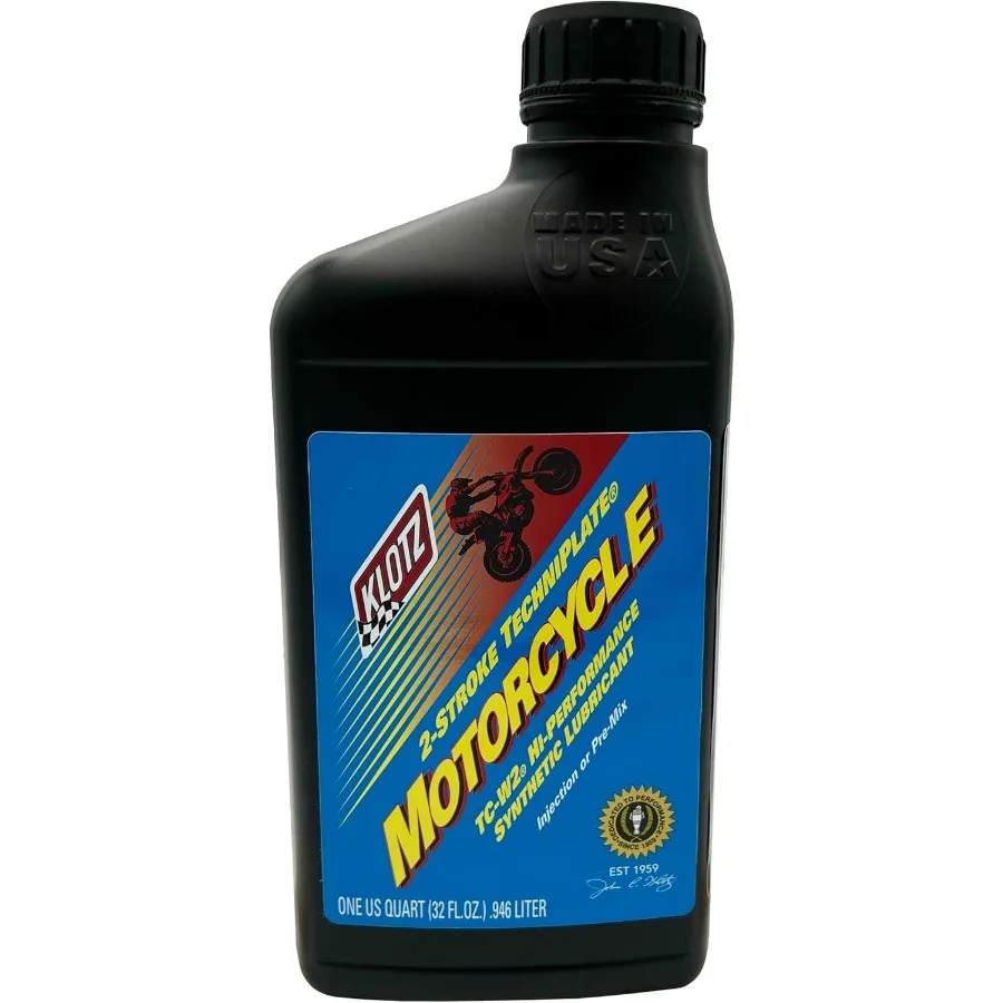 Motorcycle TechniPlate Synthetic Premix Injector Oil for 2Stroke TCW2 Engines 1 Quart KL300