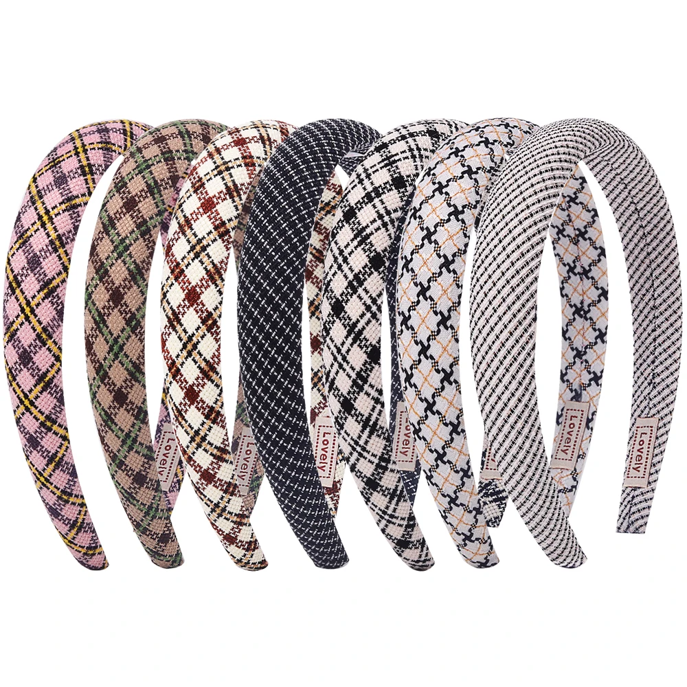 Vintage Women Girls Acrylic Checkered Headband Claw Shark Clip Geometric Grid Hairs Hair Clips Hairpins Fashion Hair Accessories