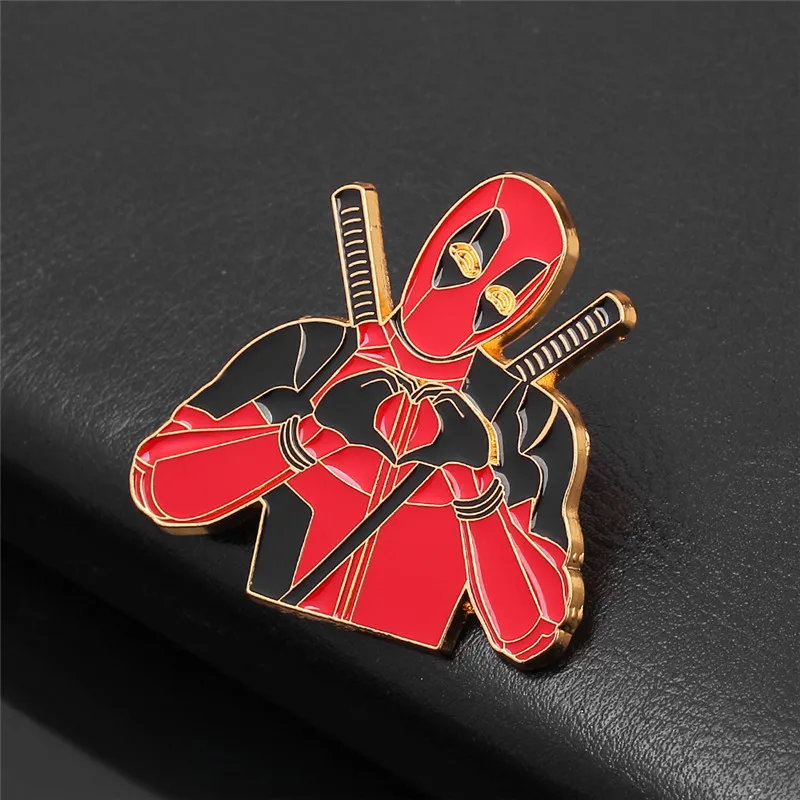 Marvel Superhero Deadpool Brooch Badge Enamel Pins for Clothing Backpack Pins Accessories