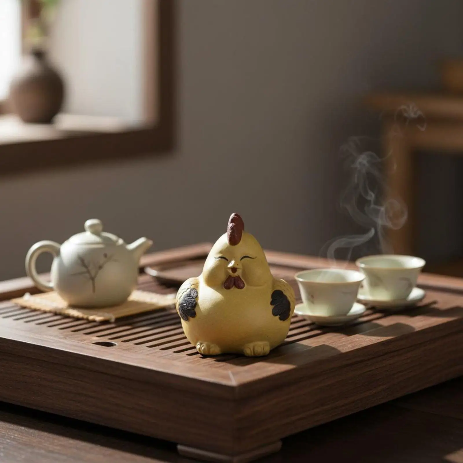 Zisha Chicken Tea Pet Good Luck Amulet Zisha Tea Pet Develops Patina Over Time