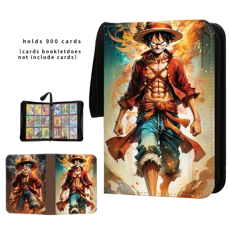 Anime 40-900 Stuks Een Stuk Luffy Zoro Kaart Boek Pu Super Grote Capaciteit Kaart Binder Display Spel Collectie Kaart Kaart Kids Speelgoed Cadeau