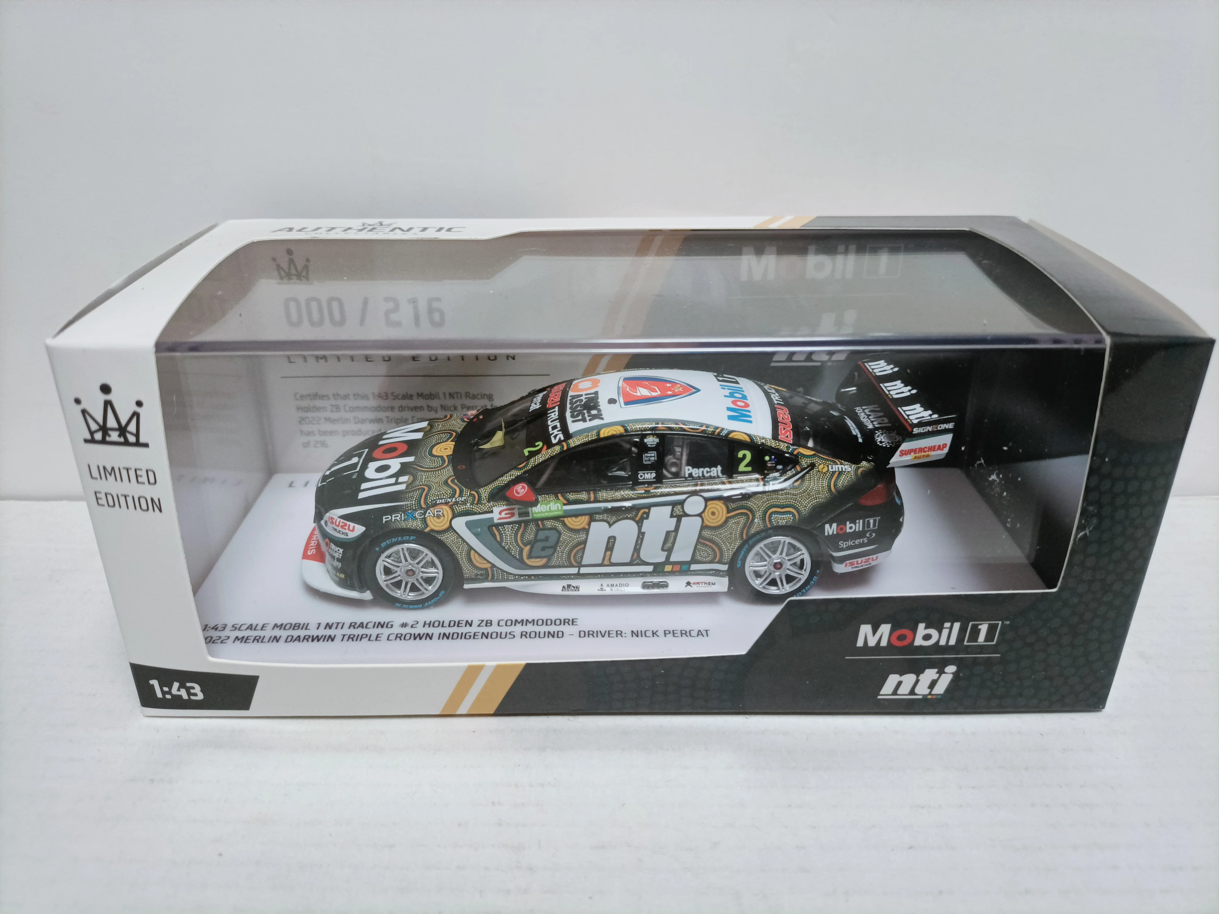 

Authentic 1 43 Holden Commodore Racing Model Mobil 1 Nti Holden ZB 2022