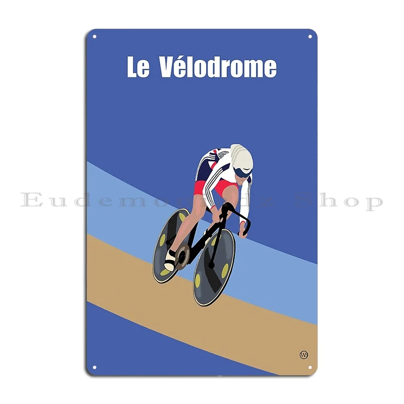 Le Velodrome Cycling Metal Sign Wall Decor Printing Plaques Designs Home Tin Sign Poster