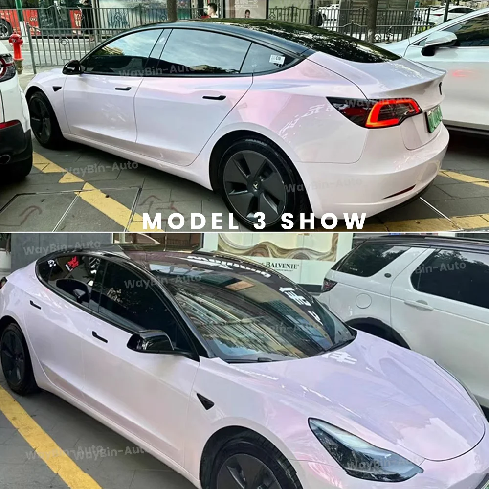 Schwarzende Dachfolie für Tesla Model 3 X S Highland Auto-Aufkleber Streifenverkleidung Y Juniper Versteckte Fenster Tuning – Detail 15