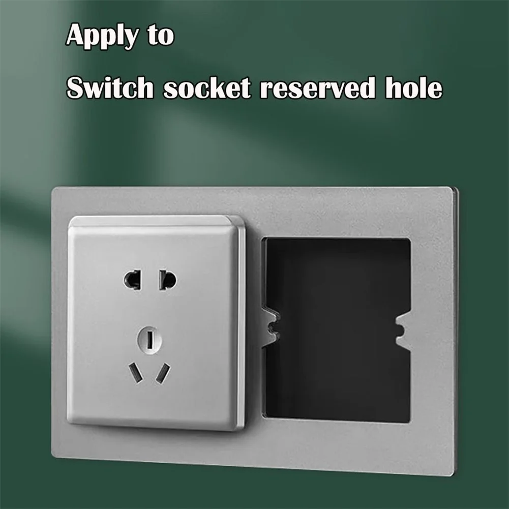 86 Type Switch Socket Wall Panel Decorative Frame Cover Wall Switch Bottom Box White Grey PC Switch Surround Plate