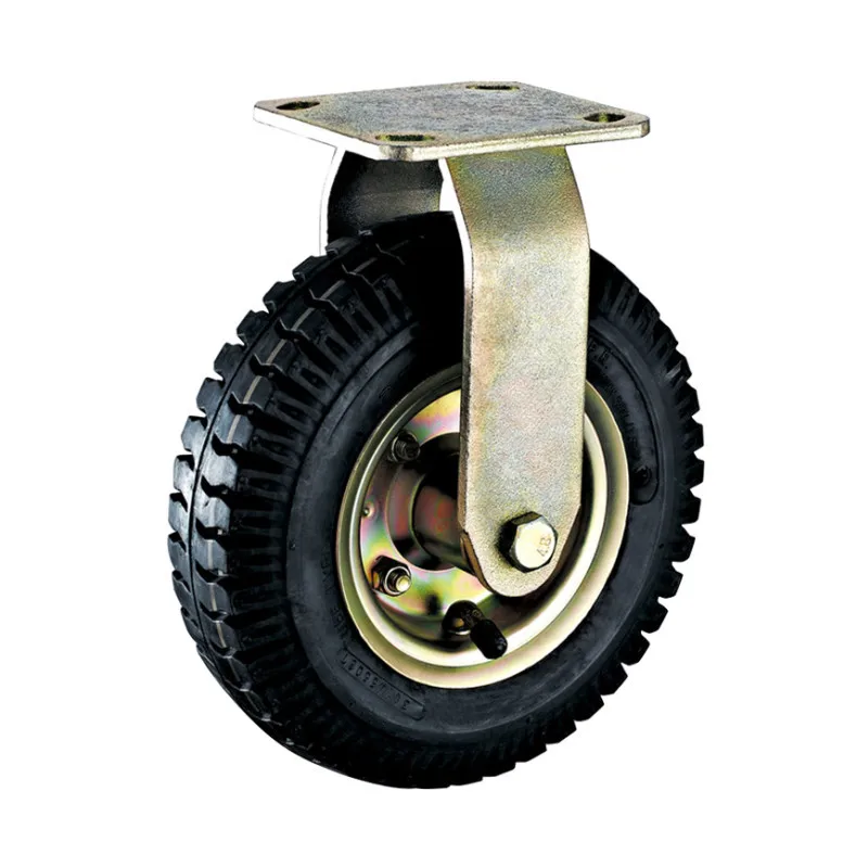 1pcs-8 Inch Caster Pneumatic Wheel/inflatable Tire Rubber Caster Trolley Wheel Silent Heavy Duty Wheel