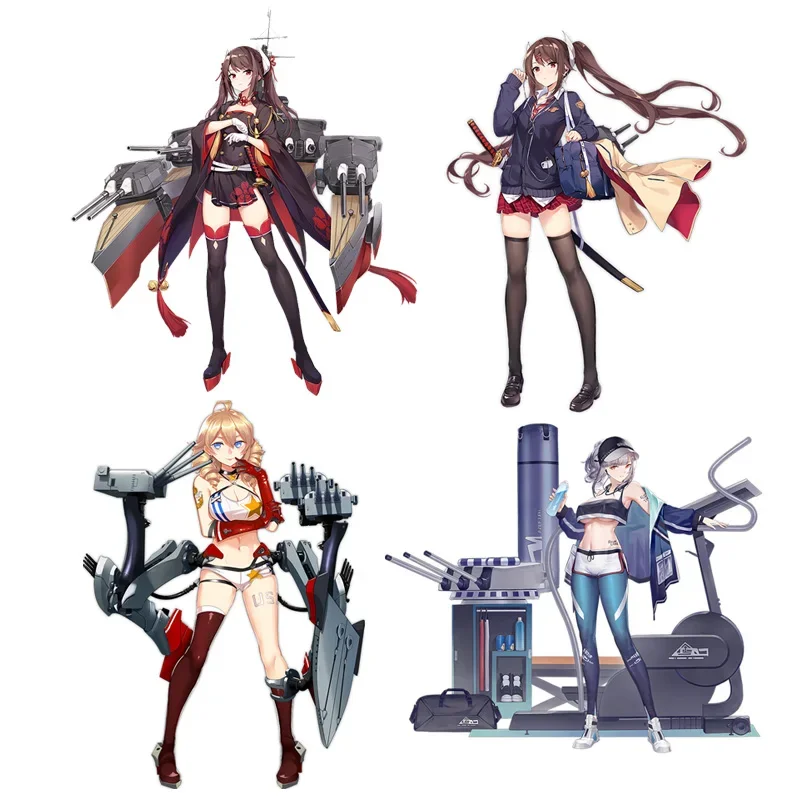 Pegatinas sexis de Chica de Anime USS Dewey Aylwin Cassin Downe Eldridge Azur Lane, pegatina de PVC impermeable para motocicleta todoterreno, portátil