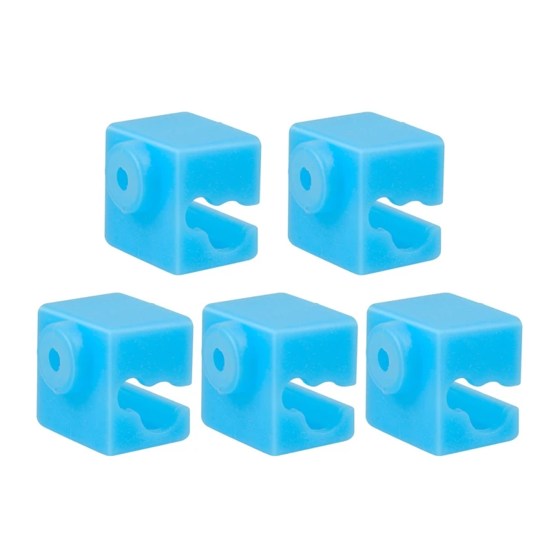 5Pcs for 3D Printer V5 Heating Block Case Protective Silicone Sock Cover for Original I3Mega Aluminum Heater Block