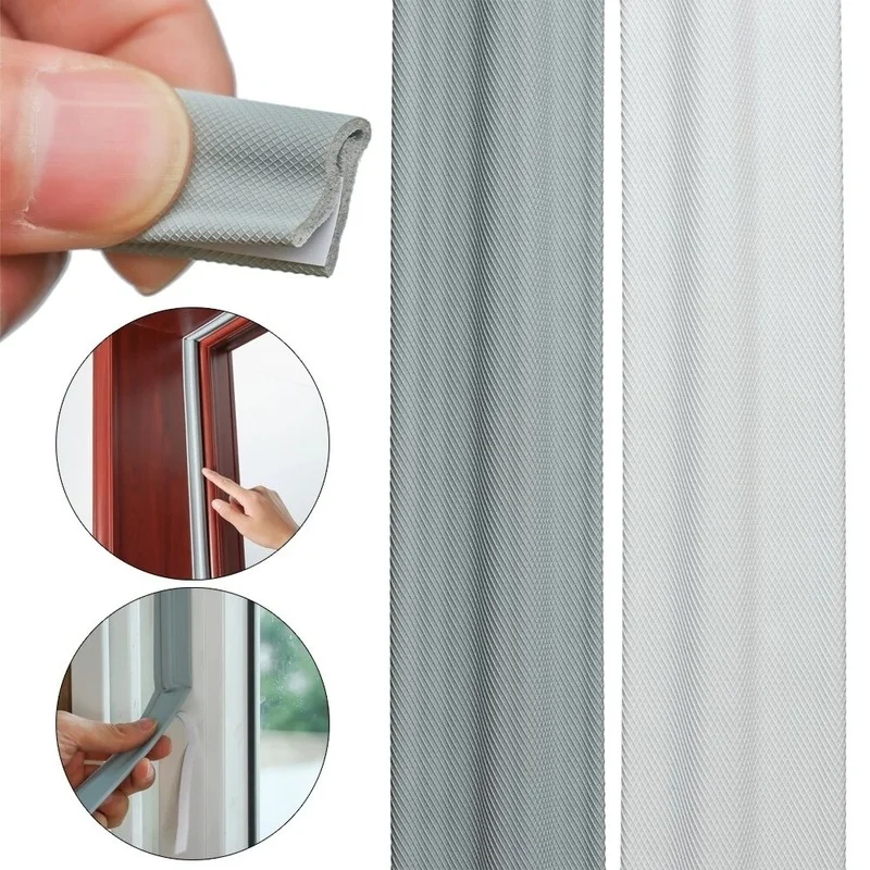 40m White Weather Seal Strip for Sliding Door Windows Acoustic Foam tape Noise Reduction Weatherstripping Door Seal Gap Filler