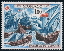1Pcs/Set New Monaco Post Stamp 1972 Le Ponte Naval Battle Engraving Stamps MNH