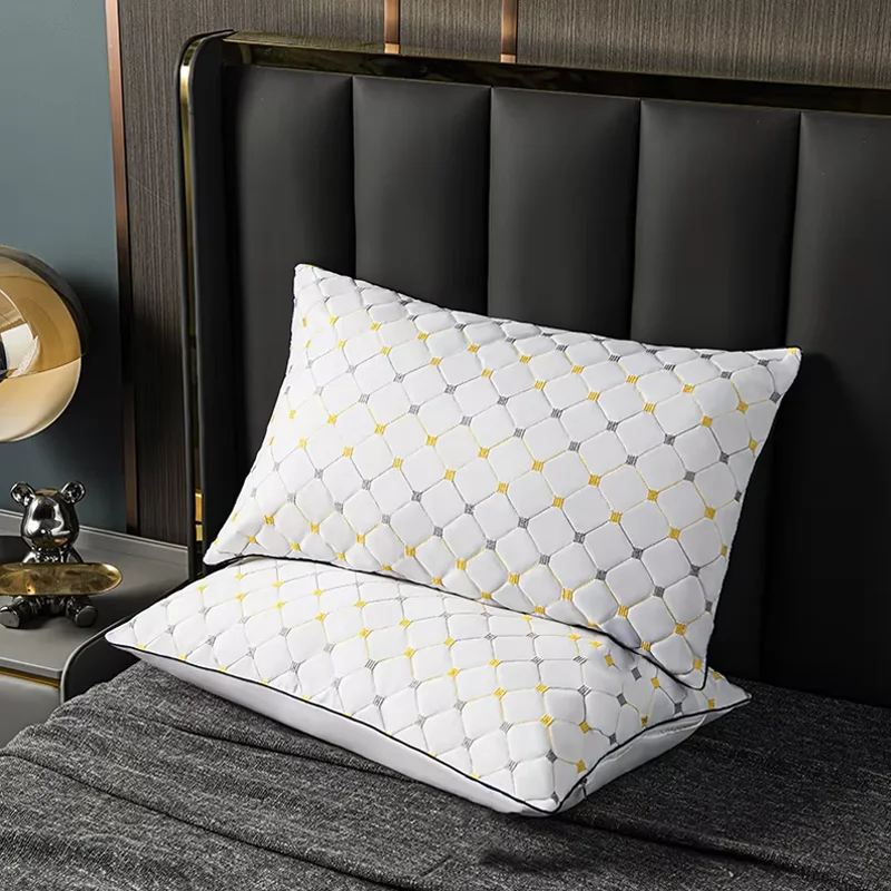 وسادة فائقة النعومة عالية الارتداد ناعمة ومريحة لغرفة النوم وسادة نوم تساعد على النوم العناية بالعمود الفقري العنقي خمس نجوم وسادة الفندق الأساسية