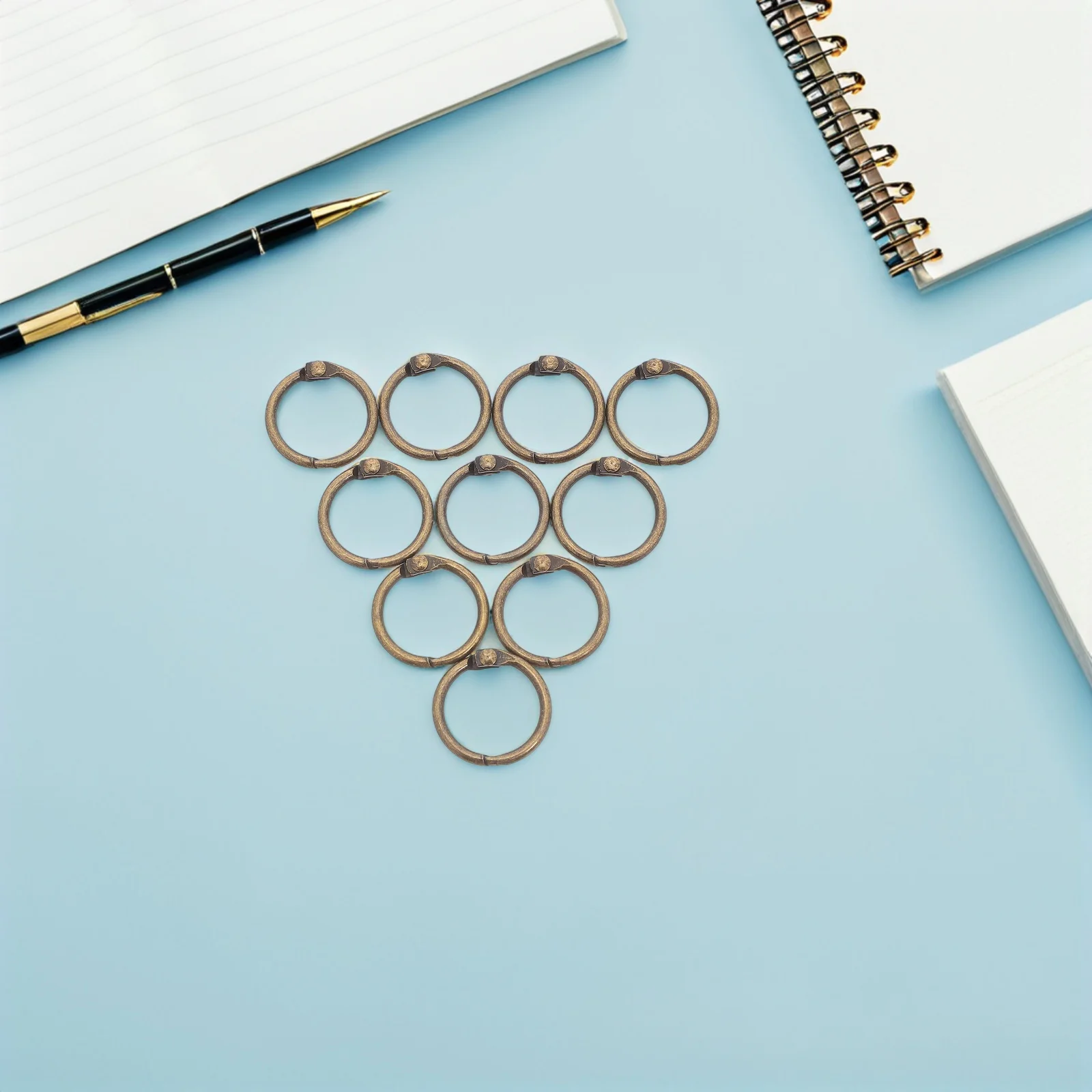 50pcs : Openable Metal Binder Rings For Notebooks Journals Planners Scrapbooks Index Cards Photo Albums Loose Leaf Organization