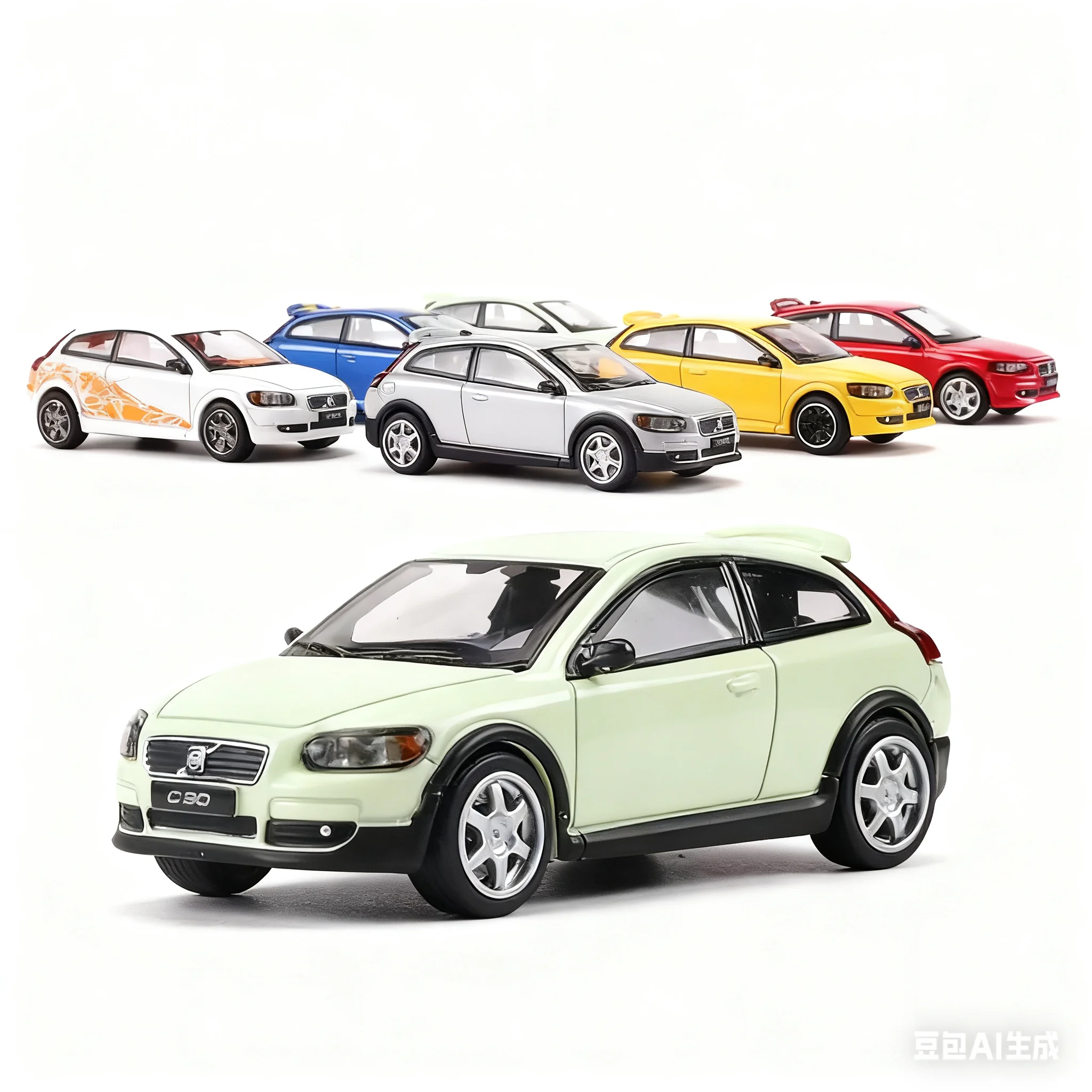 Modello di auto in lega pressofusa 1:64 stile C30 strisce da corsa Sport classici da collezione in edizione limitata Regalo in scatola per adulti e bambini