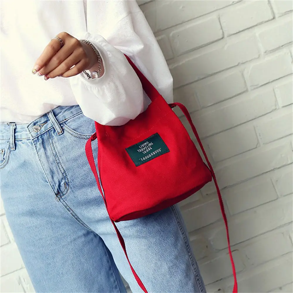 

Women Shoulder Bags Letter Handbags Casual Buckle Tote Canvas Crossbody Bag Cute Shopping Bag For Ladies