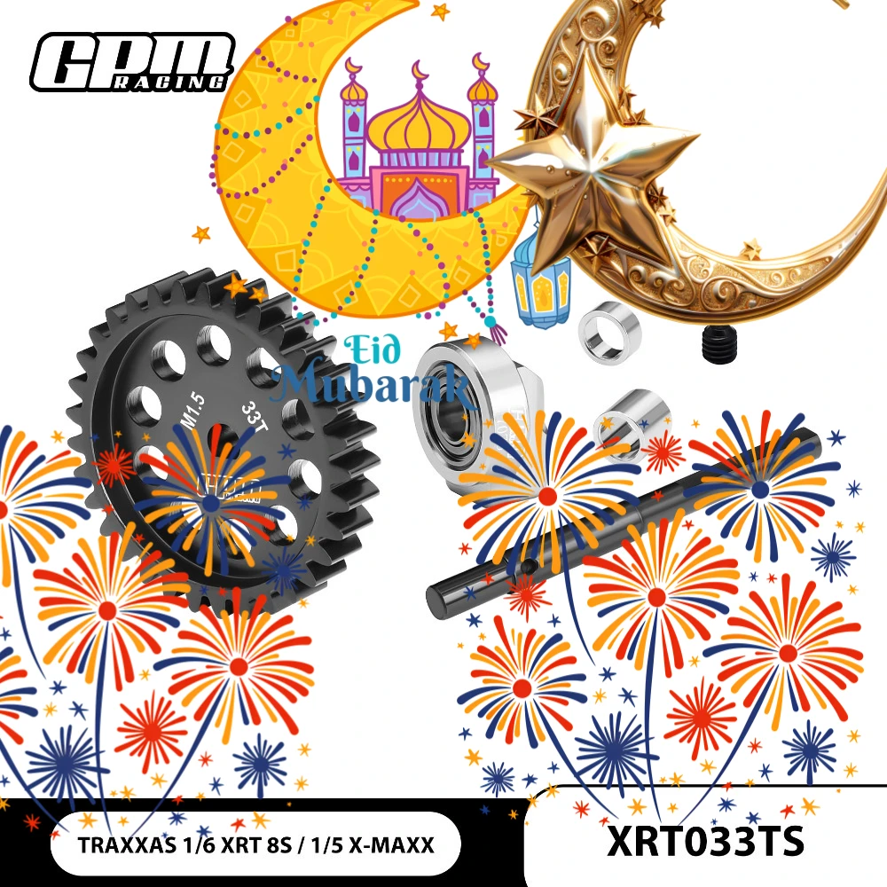 

Шестерня прямозубая GPM из углеродистой стали 40Cr M1.5, 33T/35T для TRAXXAS 1/5 X-MAXX 6S 8S 1/6 XRT