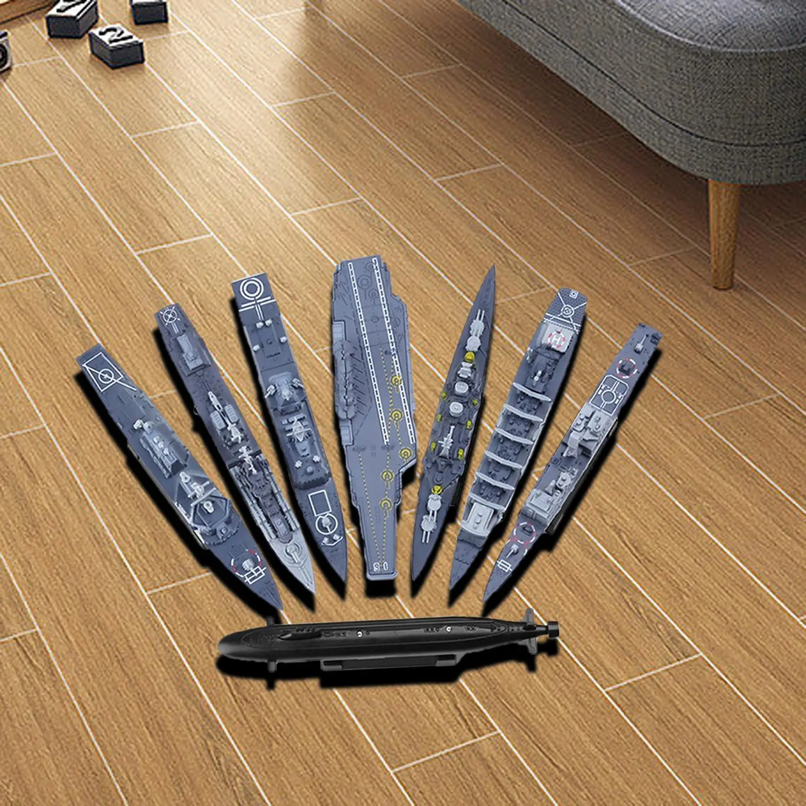 

Set of 8 Assembled Warship Model Toys for Home Decor Birthday Gift 14