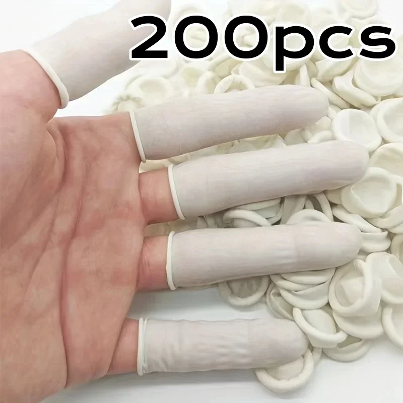 

50-200PCS Disposable Finger Cover Rubber Gloves Non-slip Anti-static Latex Finger Cot Fingertip Protector Finger Thumb Sleeve