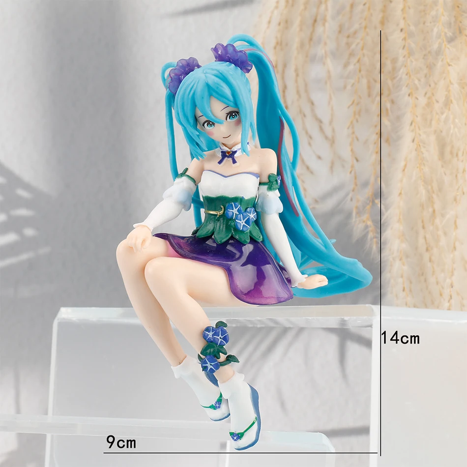 ฟิกเกอร์อนิเมะ ฮัทสึเนะ มิคุ น่ารัก นั่งอยู่สวยงาม ของตกแต่งน่ารักๆ แอ็คชั่นฟิกเกอร์ PVC ของตกแต่งห้อง ของสะสม ตุ๊กตา ของเล่น ของขวัญ