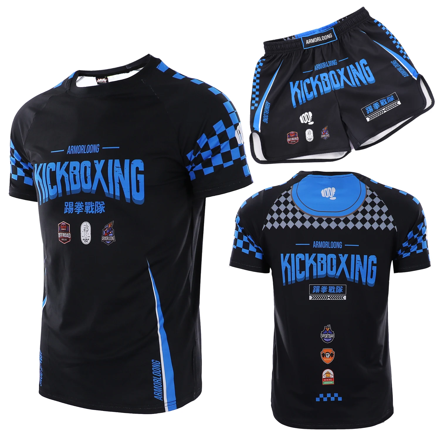 Zestaw do ćwiczeń MMA Treningowa odzież codzienna Szybkie suche walki Sportowe spodenki z krótkim rękawem T-shirt Boks Fighting Dostosowane