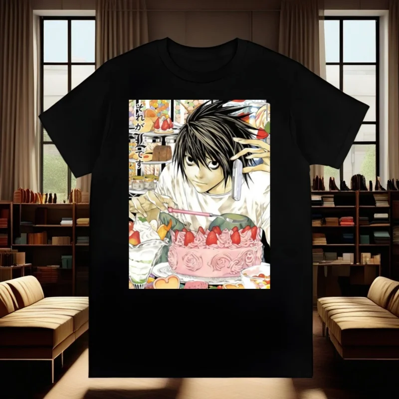 

death note Tshirts Men Shirt Harajaku Mens Clothing Summer Streetwear Casual Loose Print Tee Short Sleeve Tops