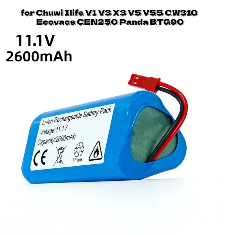 

Premium 11.1V 4000mAh 12V Li-ion Battery High Replacement for Chuwi Ilife V1 V3 X3 V5 V5S CW310 Ecovacs CEN250 Panda BTG90