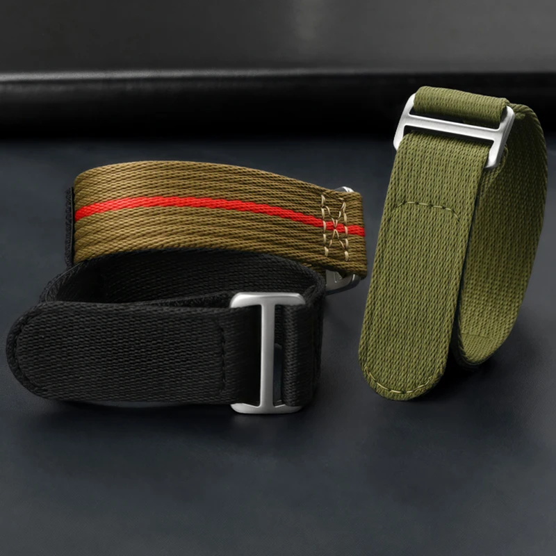 Bracelet en Nylon à crochet et boucle 20mm 22mm kaki hommes Sport remplacer Bracelet de montre pour Seiko pour Omega couturier montre accessoires