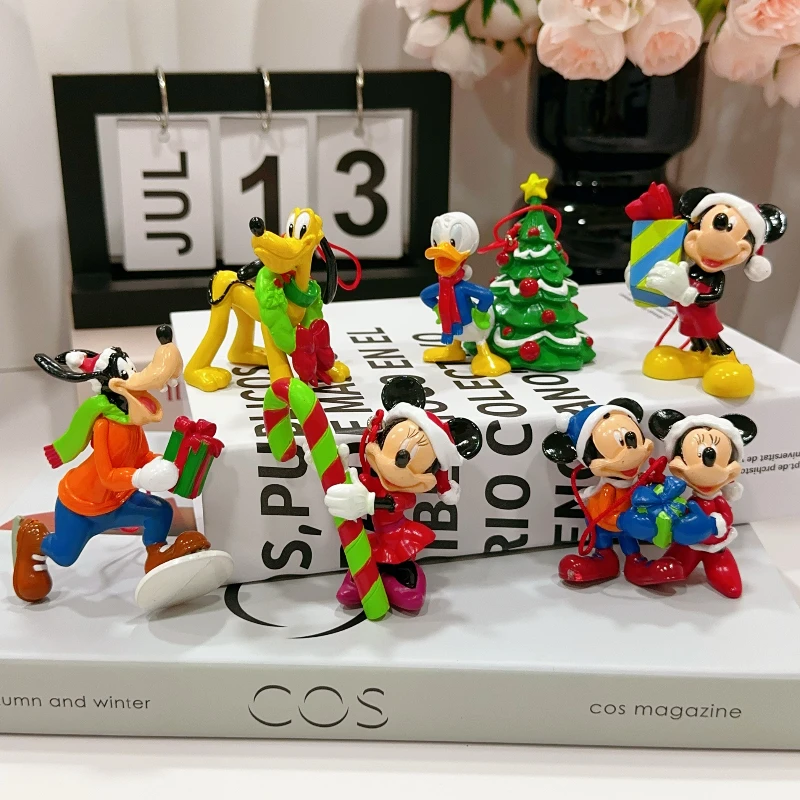 

6pcs/lot Mickey Mouse Anime Figure Cute Mickey Minnie Goofy Goof Donald Duck Doll Model Action Figures Children's Toys Gifts