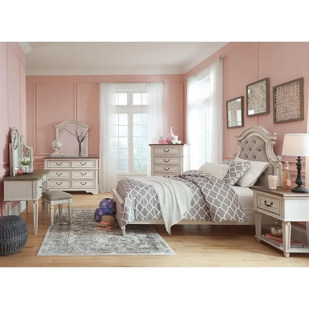 Signature Design by Ashley Realyn Traditional Cottage 1 Drawer Nightstand with Dovetail Construction & Open Display Shelf image 2
