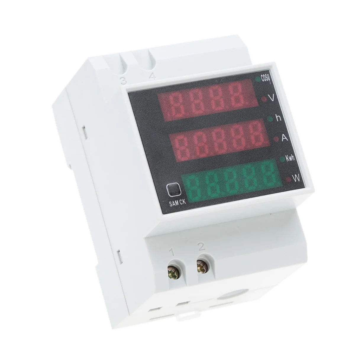

Rail Digital Multifunction Voltage Current Meter Wattmeter Power Factor Energy Consumption Monitor for Home Generator System