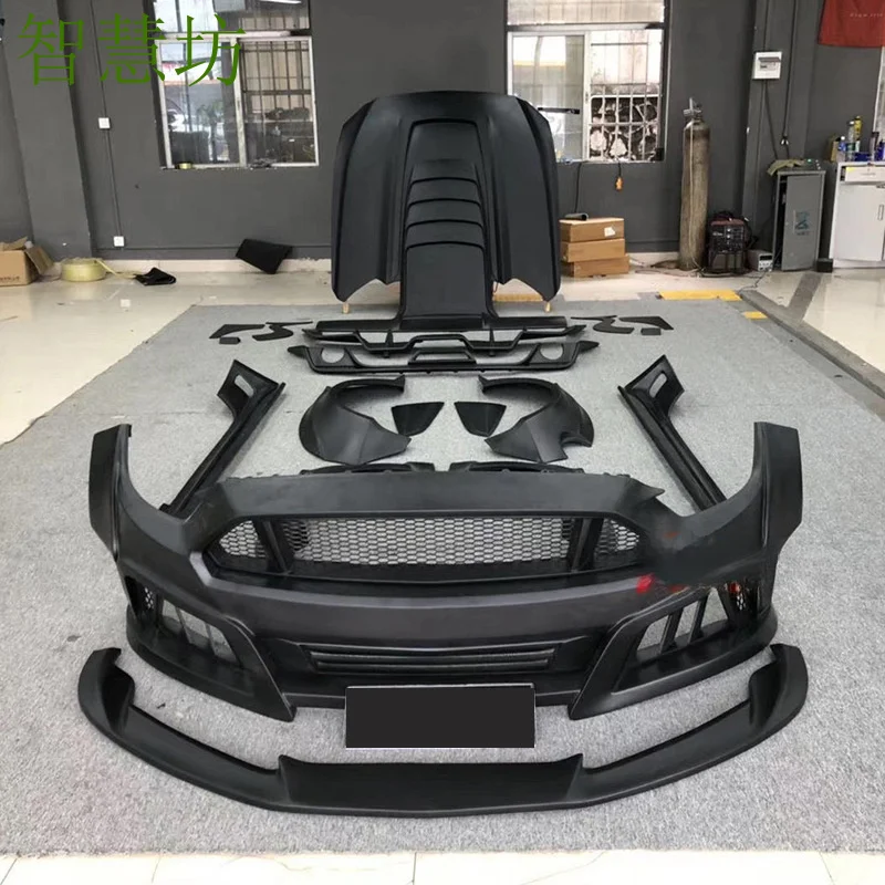 

Подходит для модифицированных Ford Mustang 2015-2017 годов выпуска - капот, обвес второго поколения Robot Widebody.