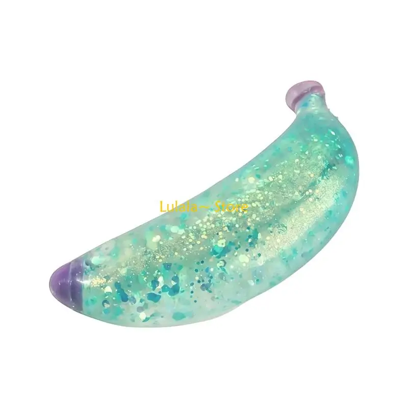 Y4QA Stretchy Banana Sensory Squeezable Toy Safe Stretchy Play Props For Calming